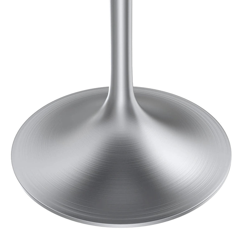 36-Inch Round Dining Table with MDF Top and Brushed Chrome Base