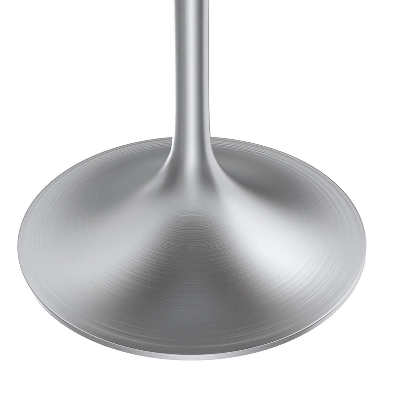 36-Inch Round Dining Table with MDF Top and Brushed Chrome Base