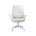 Modern Faux Leather Office Chair with Adjustable Height, Swivel, and Aluminum Frame