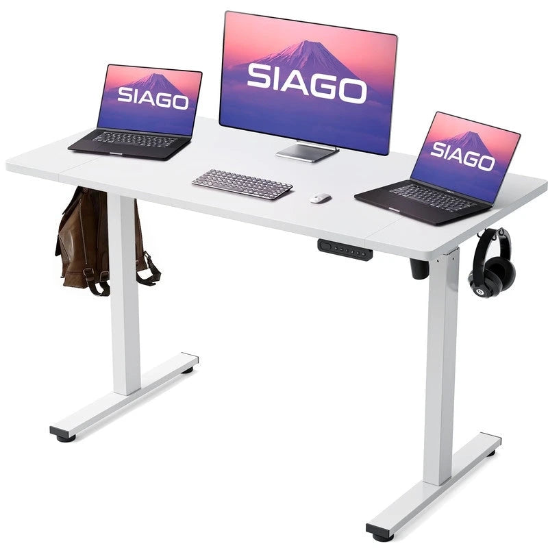 48x24 Inch Electric Height-Adjustable Sit-Stand Desk with Cable Management - 200 lb Capacity
