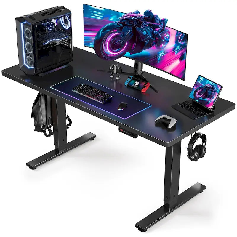 48x24 Inch Electric Height-Adjustable Sit-Stand Desk with Cable Management - 200 lb Capacity