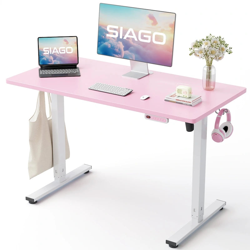 48x24 Inch Electric Height-Adjustable Sit-Stand Desk with Cable Management - 200 lb Capacity