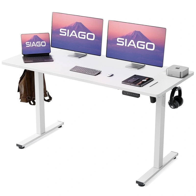 48x24 Inch Electric Height-Adjustable Sit-Stand Desk with Cable Management - 200 lb Capacity